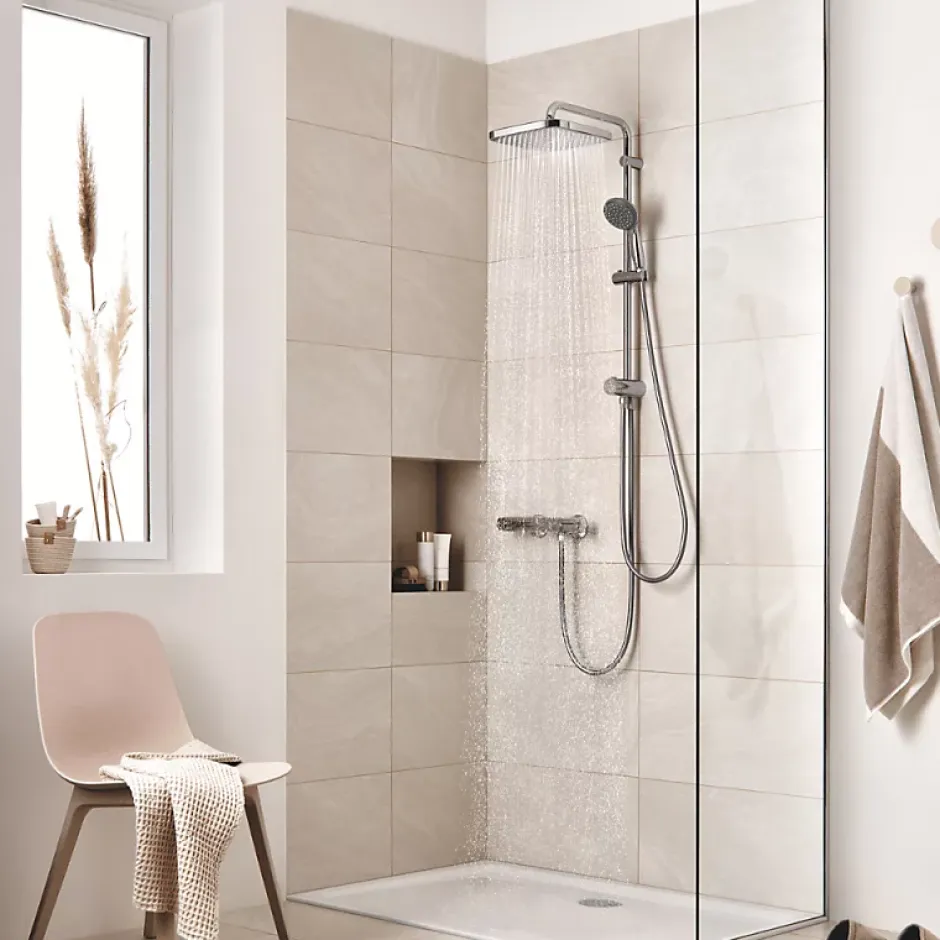 Grohe Mitigeur douche thermostatique Quickfix Precision Trend + microfibre
