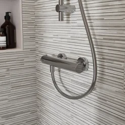 GoodHome Mitigeur douche thermostatique, chrome, Mayas