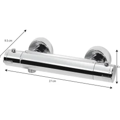 GoodHome Mitigeur douche thermostatique, chrome, Mayas