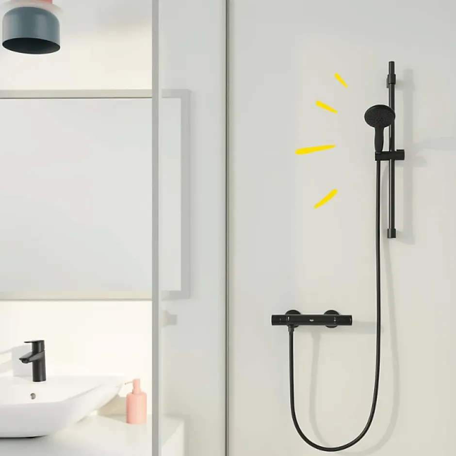 Grohe Mitigeur douche thermostatique Precision Start noir* Robinet De Douche