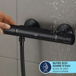 Grohe Mitigeur douche thermostatique Precision Start noir* Robinet De Douche