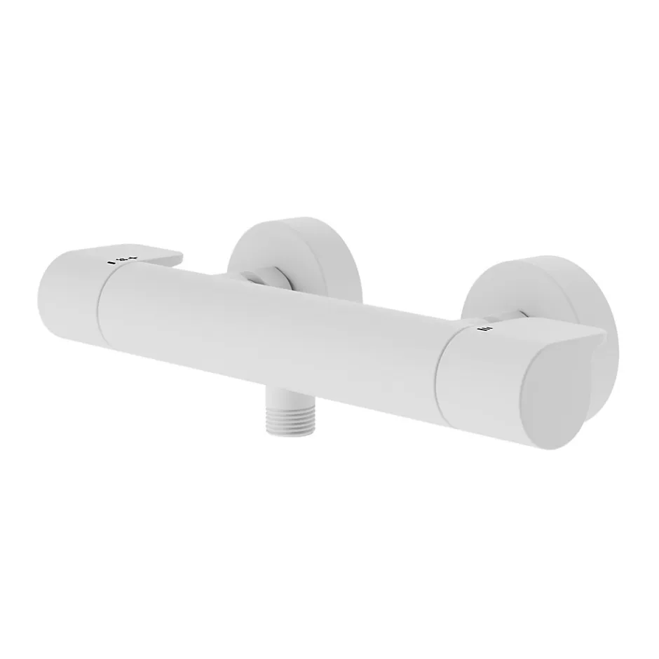 GoodHome Mitigeur douche thermostatique blanc Cavally