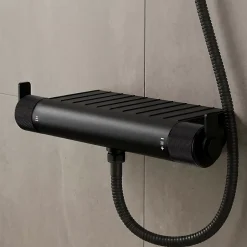 GoodHome Mitigeur douche thermostatique noir Selenga* Robinet De Douche