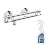 Grohe Mitigeur douche thermostatique Quickfix Precision Flow + nettoyant GrohClean* Robinet De Douche