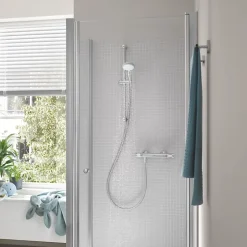 Grohe Mitigeur douche thermostatique Quickfix Precision Flow + nettoyant GrohClean* Robinet De Douche