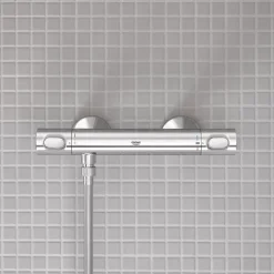Grohe Mitigeur douche thermostatique Quickfix Precision Flow + nettoyant GrohClean* Robinet De Douche