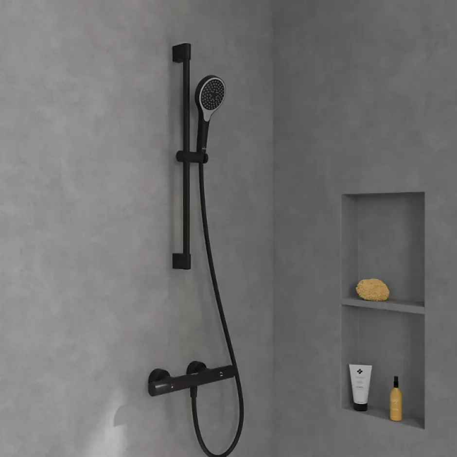 Villeroy & Boch Mitigeur douche thermostatique VILLEROY ET BOCH Universal rond Noir mat