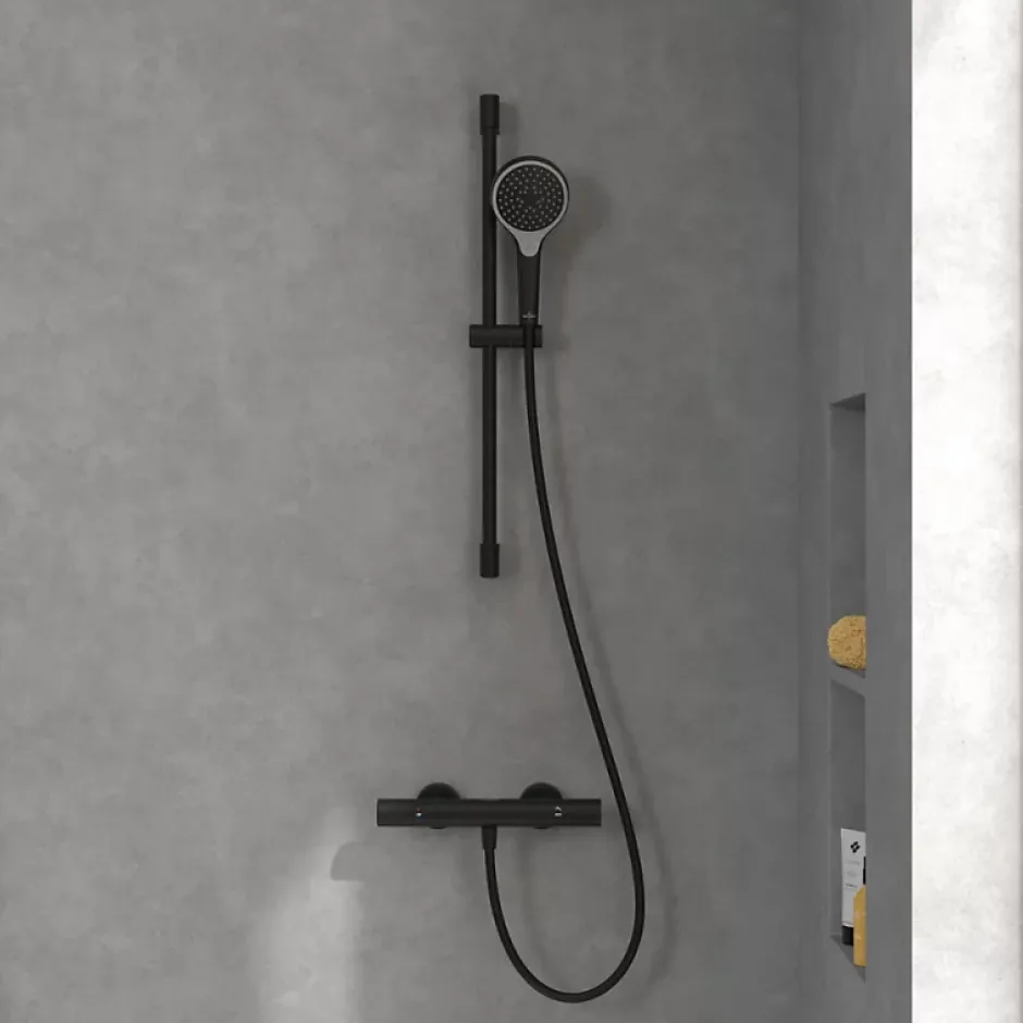 Villeroy & Boch Mitigeur douche thermostatique VILLEROY ET BOCH Universal rond Noir mat