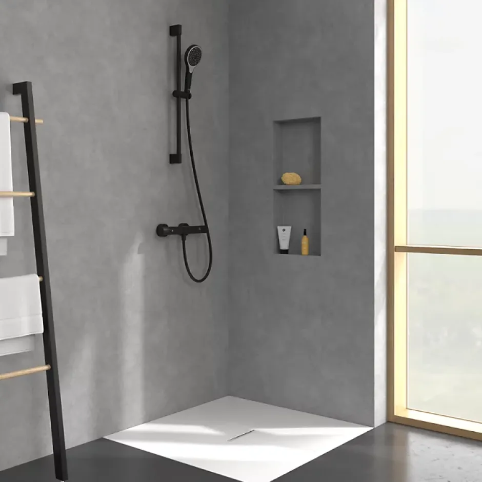 Villeroy & Boch Mitigeur douche thermostatique VILLEROY ET BOCH Universal rond Noir mat