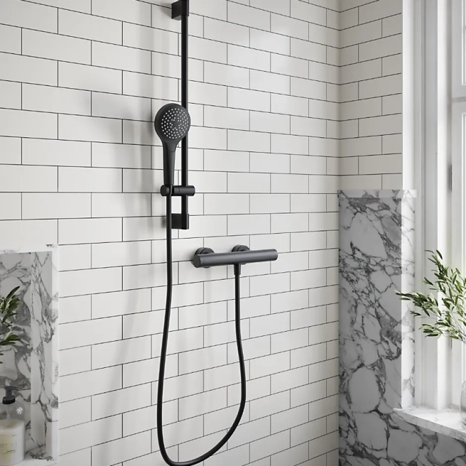 Villeroy & Boch Mitigeur douche thermostatique VILLEROY ET BOCH Universal rond Noir mat