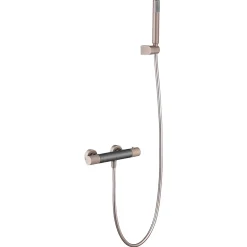 Imex Products Mitigeur douche thermostatique champagne en laiton et zama avec flexible PVC