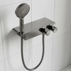 GoodHome Mitigeur douche thermostatique titane Kolima* Robinet De Douche