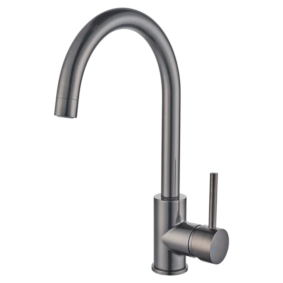 Cooke & Lewis Mitigeur haut de cuisine Katiki H. 33,5 cm effet titane* Evier Et Robinet De Buanderie