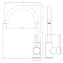 Cooke & Lewis Mitigeur haut de cuisine Katiki H. 33,5 cm effet titane* Evier Et Robinet De Buanderie