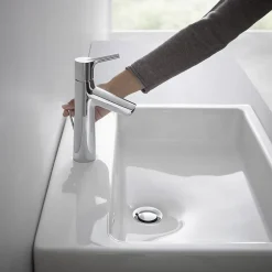 Hansgrohe Mitigeur lavabo avec tirette et vidage Talis S ComfortZone 100 surface chromé