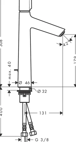 Hansgrohe Mitigeur lavabo avec tirette et vidage Talis Select S ComfortZone 190 surface chromé* Robinet Lavabo Et Vasque