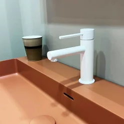 Essebagno Mitigeur lavabo bas blanc Luisa