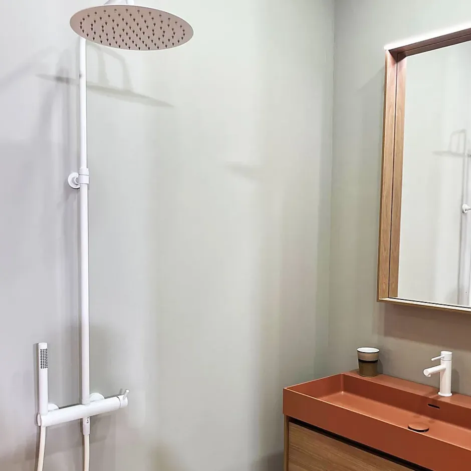 Essebagno Mitigeur lavabo bas blanc Luisa
