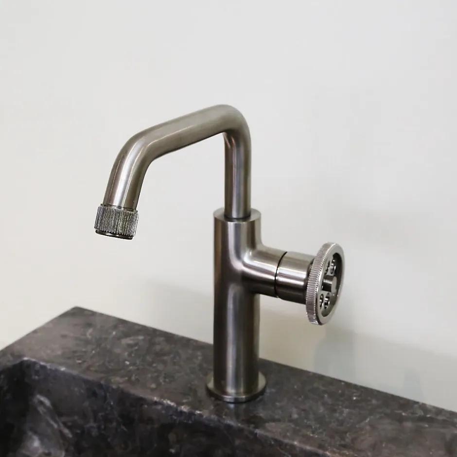 Essebagno Mitigeur lavabo bas façon inox Indus