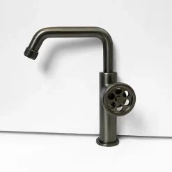 Essebagno Mitigeur lavabo bas gris gun métal Indus* Robinet Lavabo Et Vasque