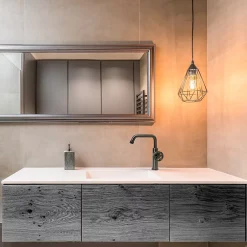 Essebagno Mitigeur lavabo bas gris gun métal Indus* Robinet Lavabo Et Vasque