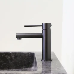 Essebagno Mitigeur lavabo bas gun métal Luisa* Robinet Lavabo Et Vasque
