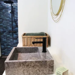 Essebagno Mitigeur lavabo bas noir Envol