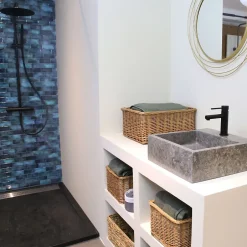 Essebagno Mitigeur lavabo bas noir Envol