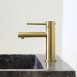 Essebagno Mitigeur lavabo bas or brossé Luisa* Robinet Lavabo Et Vasque