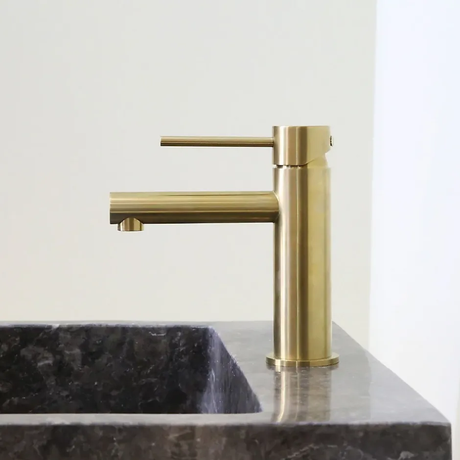 Essebagno Mitigeur lavabo bas or brossé Luisa* Robinet Lavabo Et Vasque
