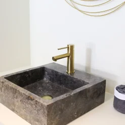 Essebagno Mitigeur lavabo bas or brossé Luisa* Robinet Lavabo Et Vasque