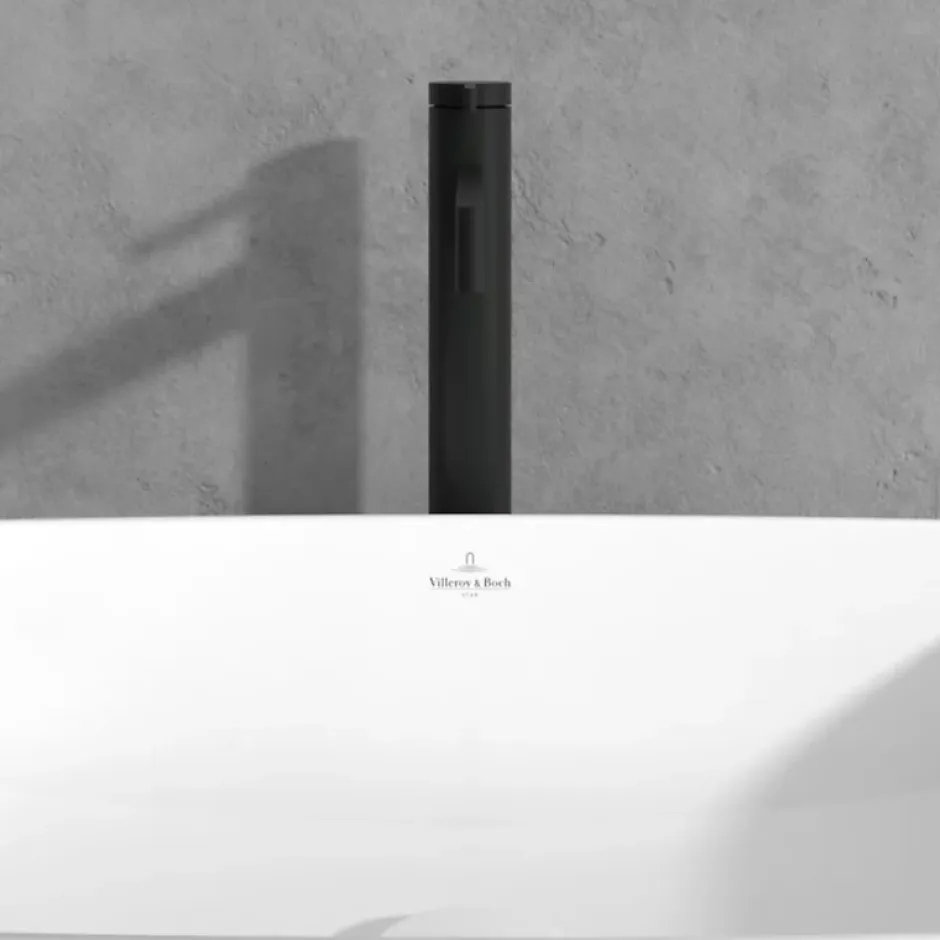Villeroy & Boch Mitigeur lavabo droit surélevé VILLEROY ET BOCH Dawn sans tirette Noir mat* Accessoire De Robinet