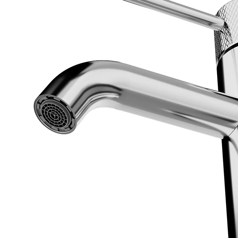 GoodHome Mitigeur lavabo effet chrome taille M, Owens