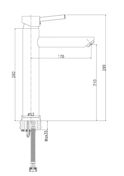Essebagno Mitigeur lavabo Deco avec vidage en laiton coloris blanc modèle haut* Robinet Lavabo Et Vasque