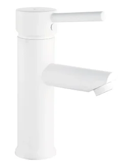 Essebagno Mitigeur lavabo Deco avec vidage en laiton coloris blanc modèle bas