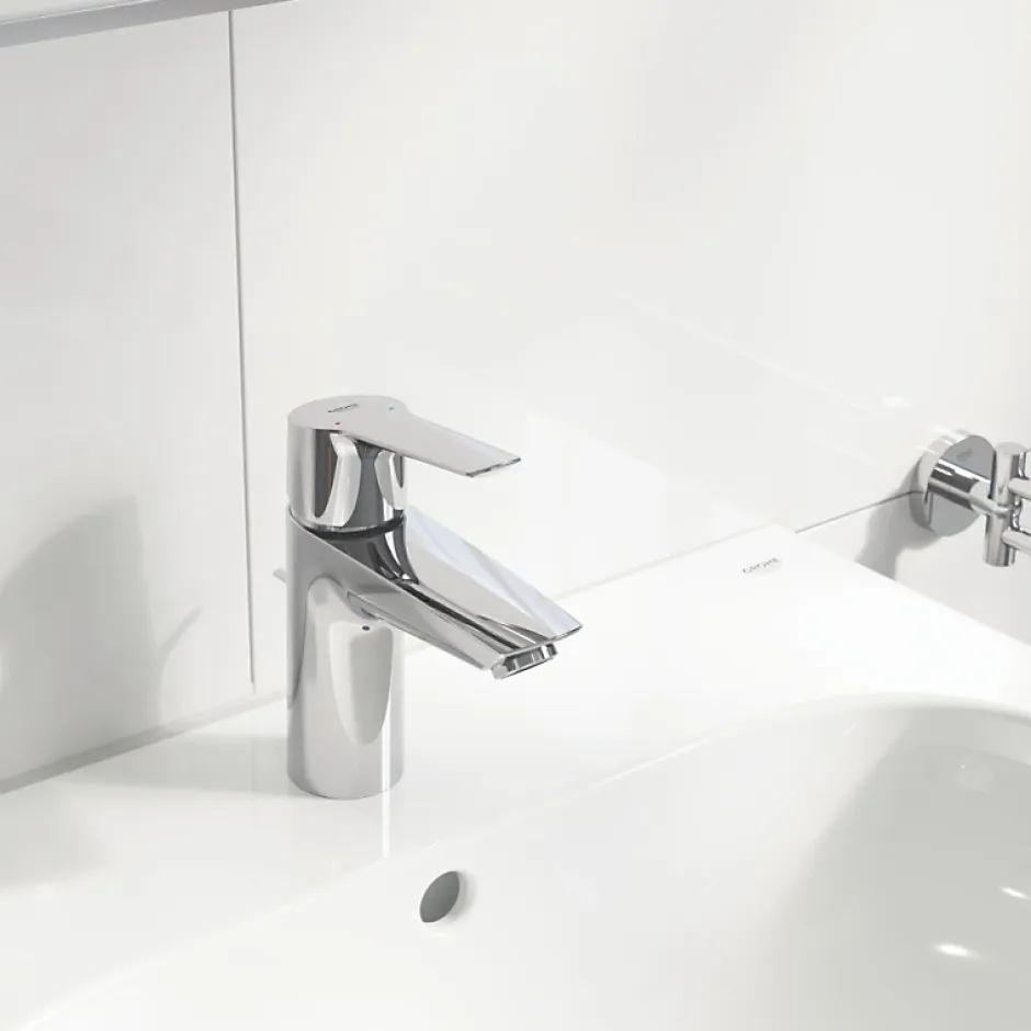 Grohe Mitigeur lavabo Quickfix Start 2021 avec tirette et vidage chromé taille S