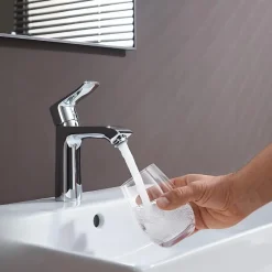 Hansgrohe Mitigeur lavabo Metris 110 CoolStart avec tirette et vidage chromé* Robinet Lavabo Et Vasque