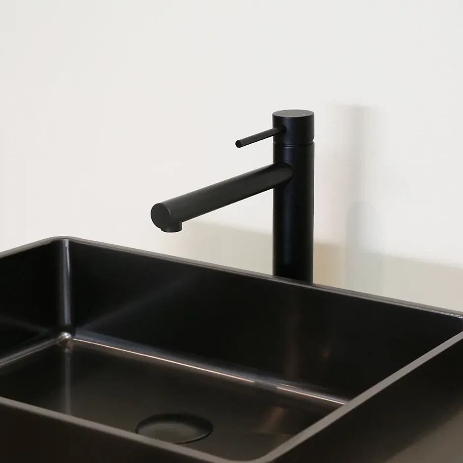 Essebagno Mitigeur lavabo haut noir Envol* Robinet Lavabo Et Vasque