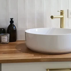 Essebagno Mitigeur lavabo haut or brossé Luisa