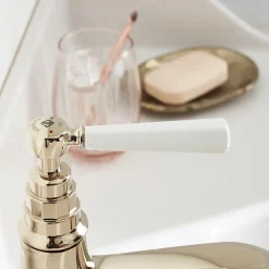 Jacob Delafon Mitigeur lavabo Cléo 1889 Or beige