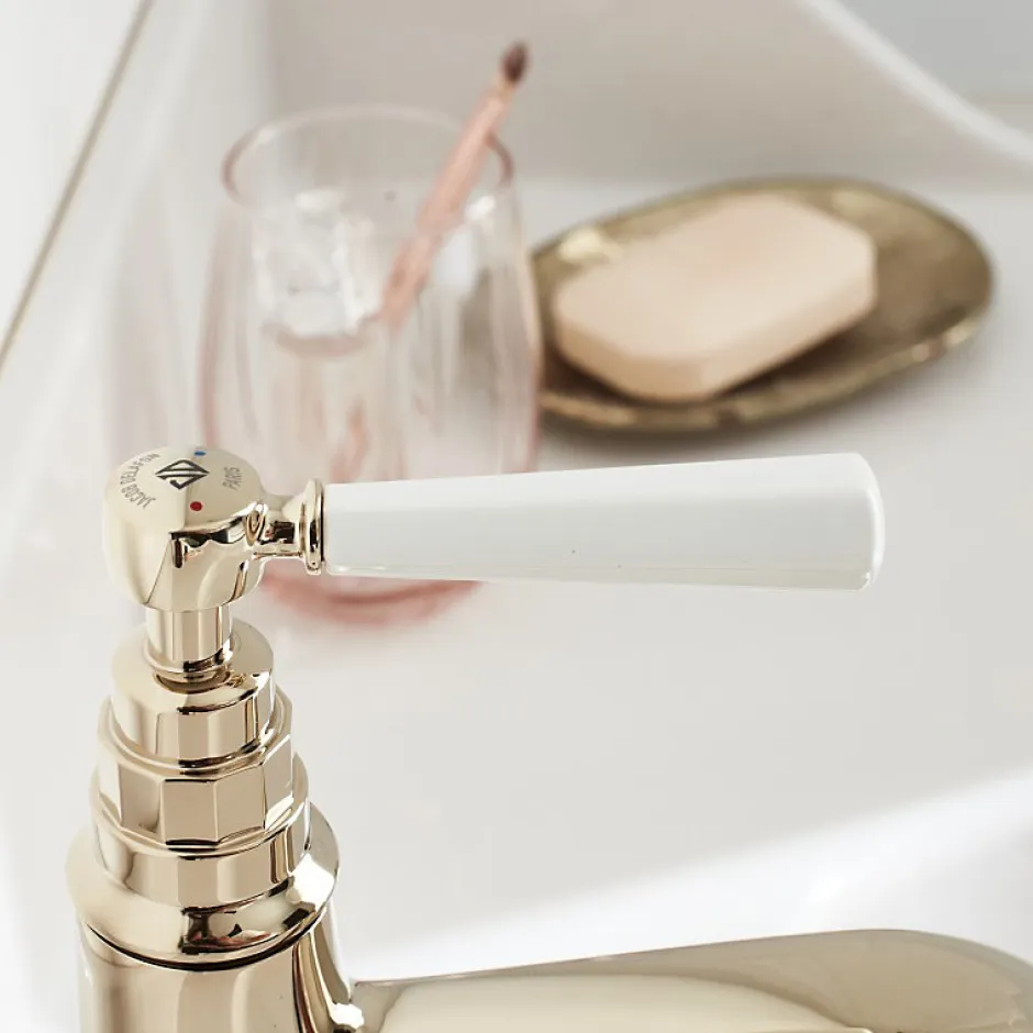 Jacob Delafon Mitigeur lavabo Cléo 1889 Or beige