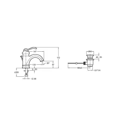 Jacob Delafon Mitigeur lavabo retro Fairfax* Robinet Lavabo Et Vasque