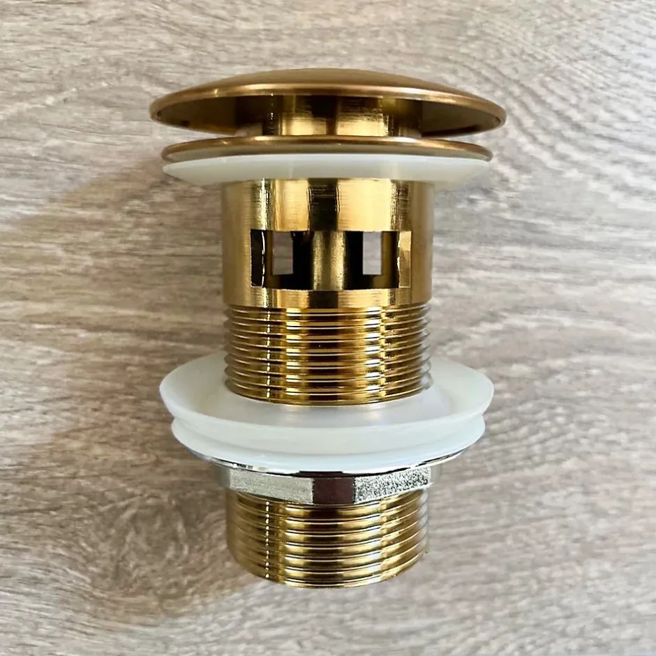 Essebagno Mitigeur lavabo rétro haut or brossé Leeds* Robinet Lavabo Et Vasque