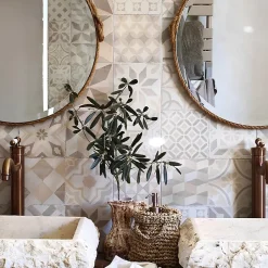 Essebagno Mitigeur lavabo rétro haut cuivre brossé Leeds