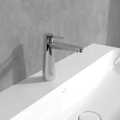 Villeroy & Boch Mitigeur lavabo VILLEROY ET BOCH Conum ouverture dessus avec tirette Chrome Or brossé* Robinet Lavabo Et Vasque