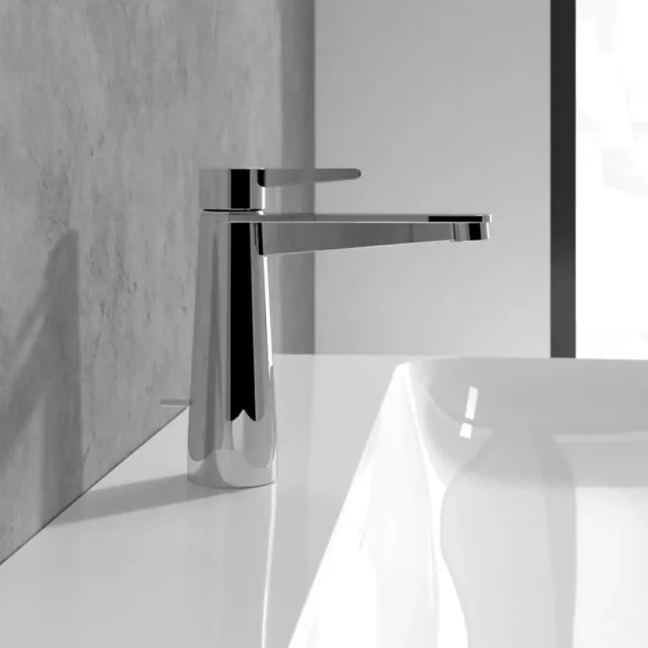 Villeroy & Boch Mitigeur lavabo VILLEROY ET BOCH Conum ouverture dessus avec tirette Chrome Or brossé* Robinet Lavabo Et Vasque