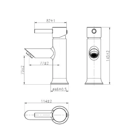 Essebagno Mitigeur lave mains blanc Luisa