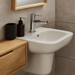 Essebagno Mitigeur lave mains chrome eau chaude et froide Picolo* Robinet Lave-Mains