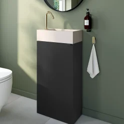Essebagno Mitigeur lave-mains eau froide H.13,2 cm, doré, Lollipop* Robinet Lave-Mains