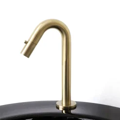Essebagno Mitigeur lave-mains eau froide H.13,2 cm, doré, Lollipop* Robinet Lave-Mains